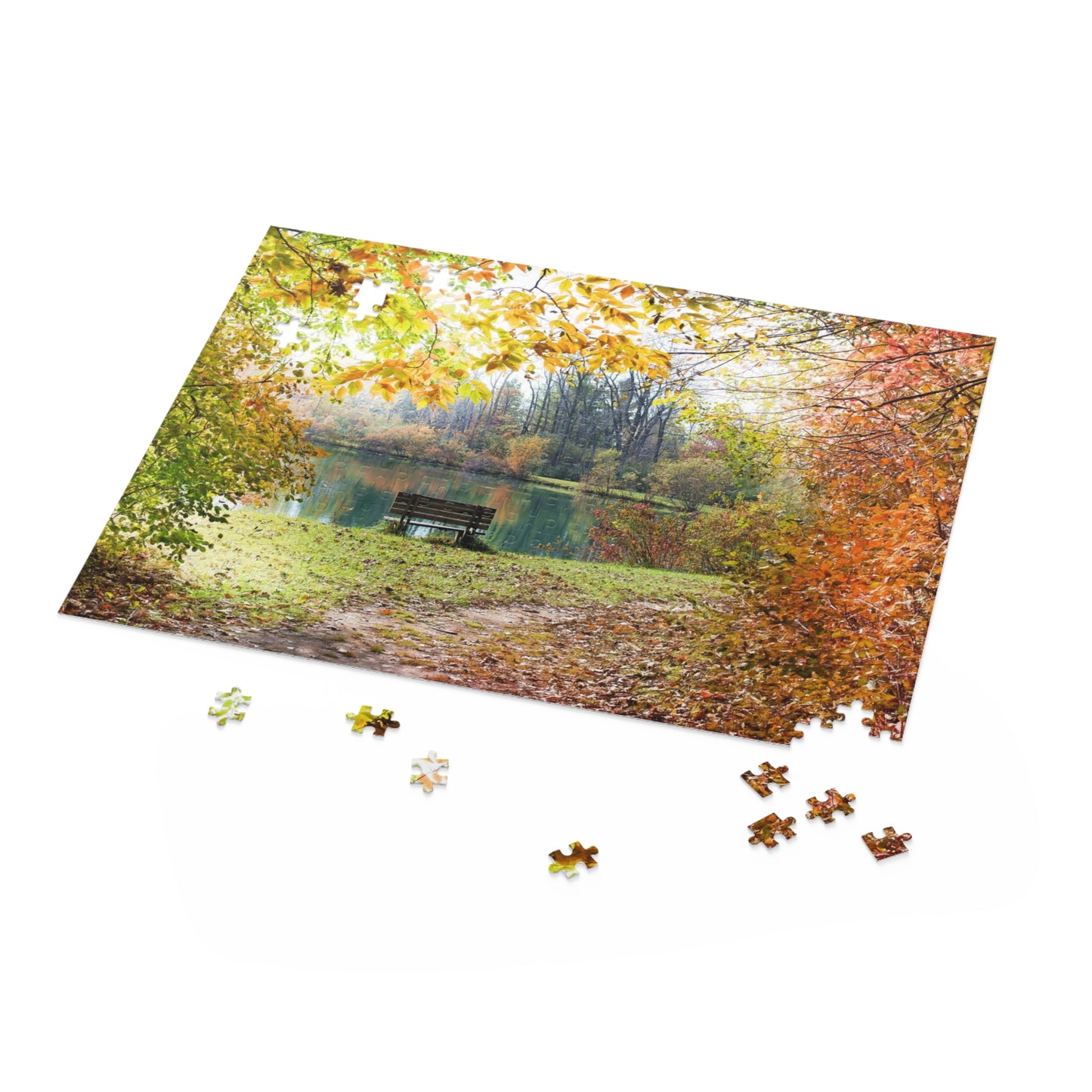 Changing Leaves Overlooking River Jigsaw Puzzle 500-Piece
