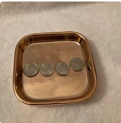 Small Decor Metallic Trinket Tray for Table Desk