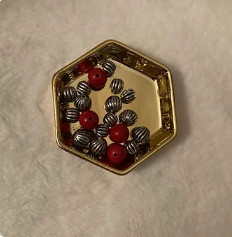 Small Decor Metallic Trinket Tray for Table Desk