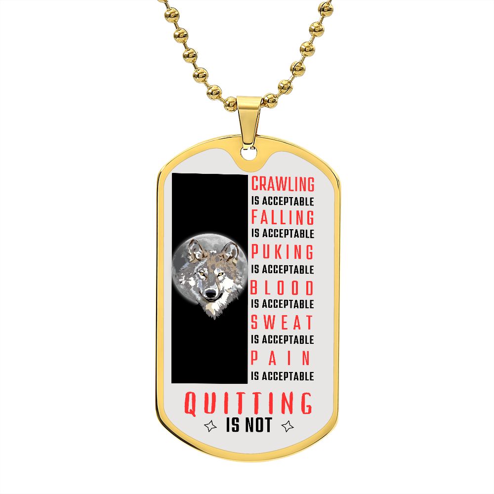 Warrior Wolf Moon To My Brother Son | Dog Tag Necklace