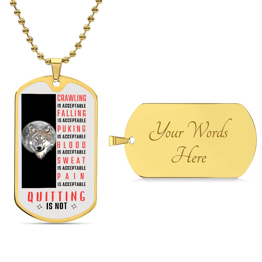 Warrior Wolf Moon To My Brother Son | Dog Tag Necklace