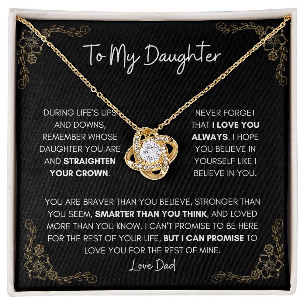 Dad Believes In Daughter Necklace | Love Knot Gift