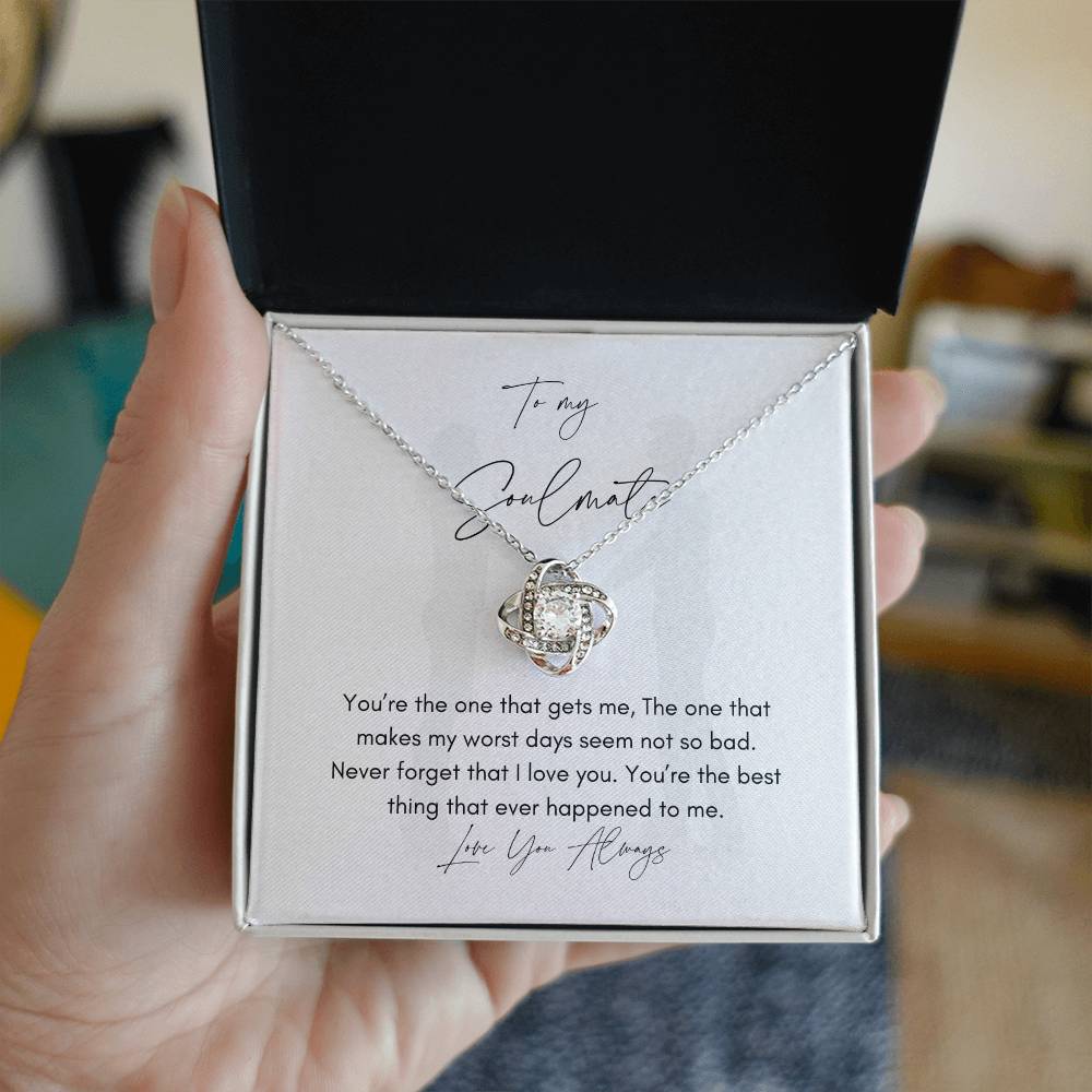 Indescribable Best Soulmate Love | Love Knot Necklace Gift