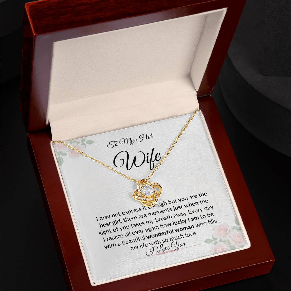 My Wife with Love | Gift Box Love Knot Necklace