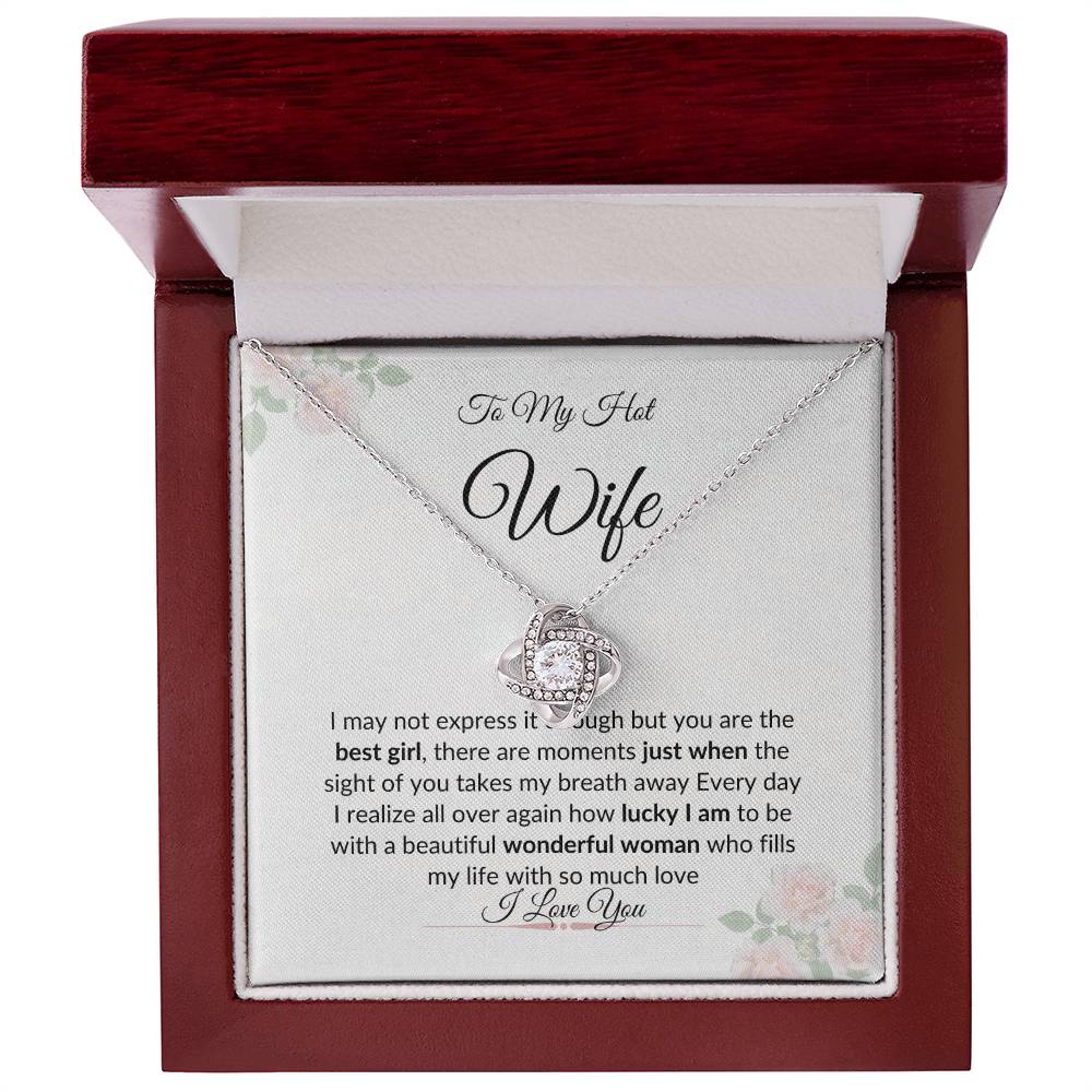 My Wife with Love | Gift Box Love Knot Necklace