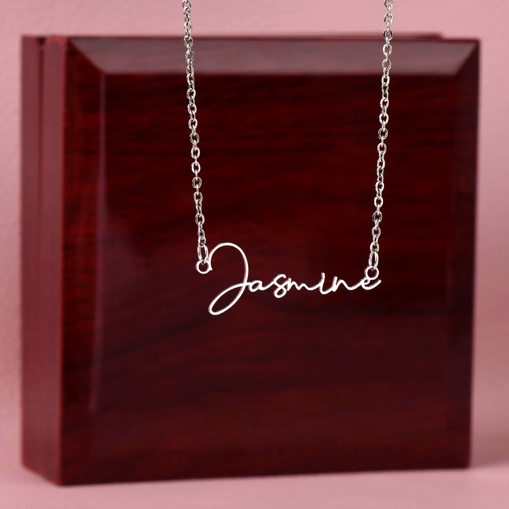 Name Across My Heart Signature Necklace