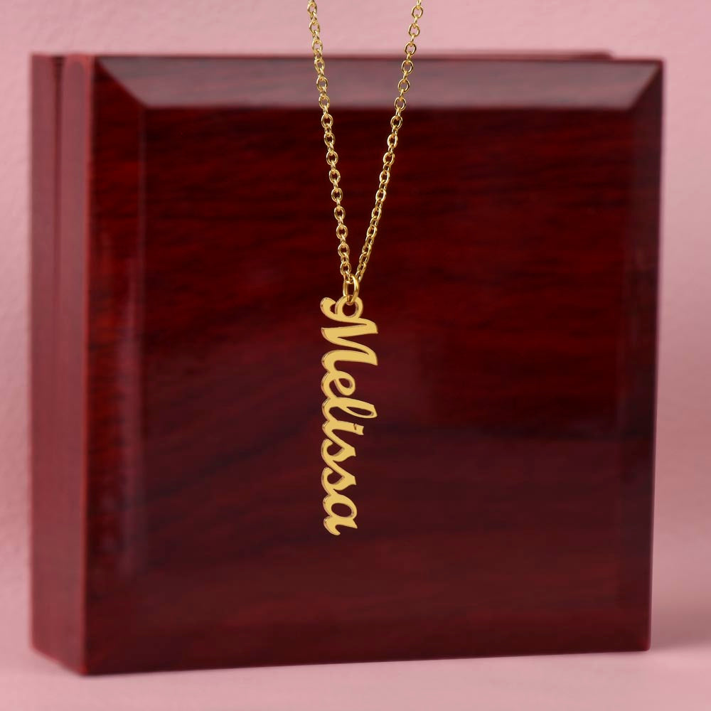 Vertical Drop Name Necklace