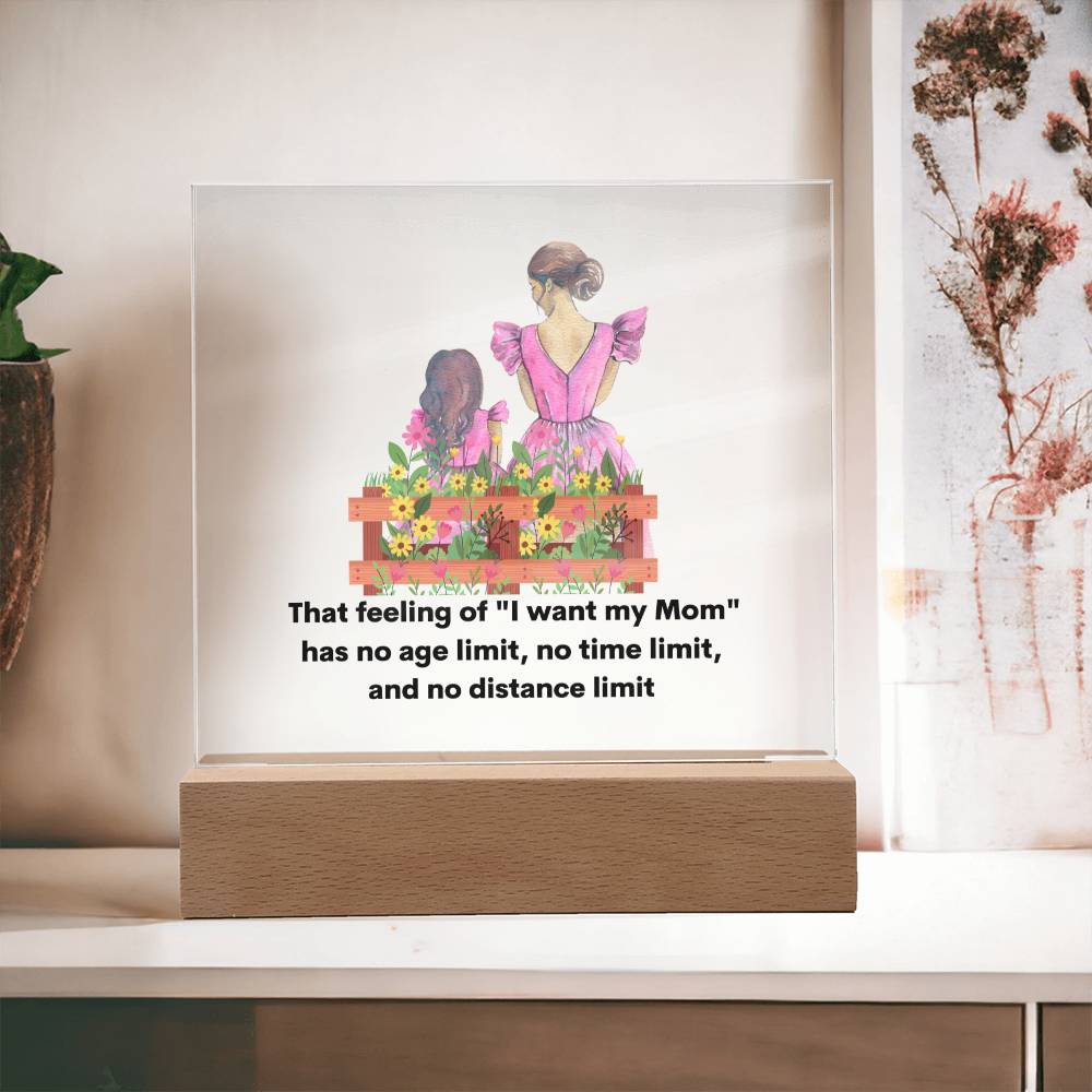 Mom Gift from Daughter Mom No Limit Family Acrylic Plaque