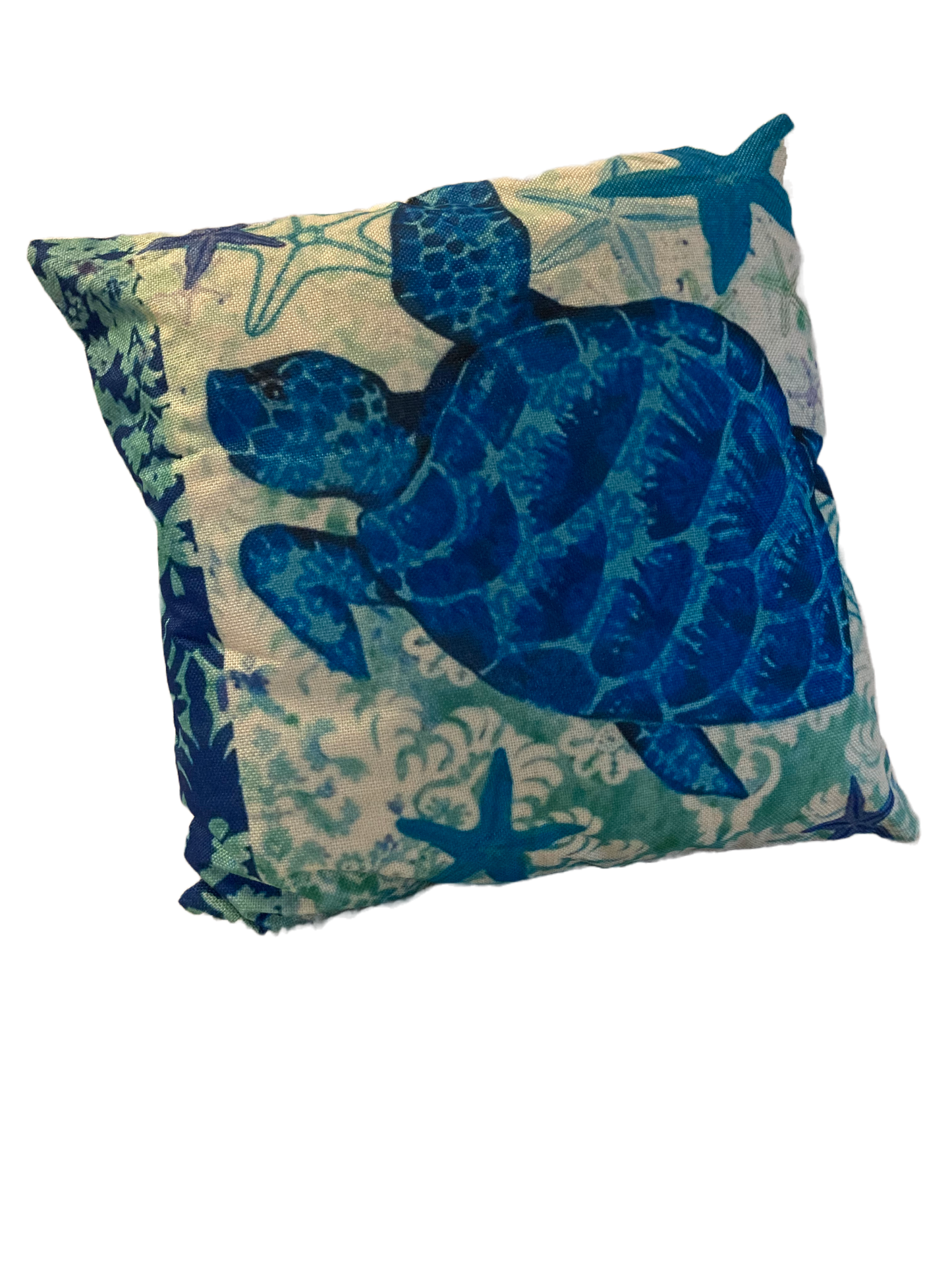 Ocean Starfish Pillow Cover Square 17"x17" Seahorse | Turtle | Seashell