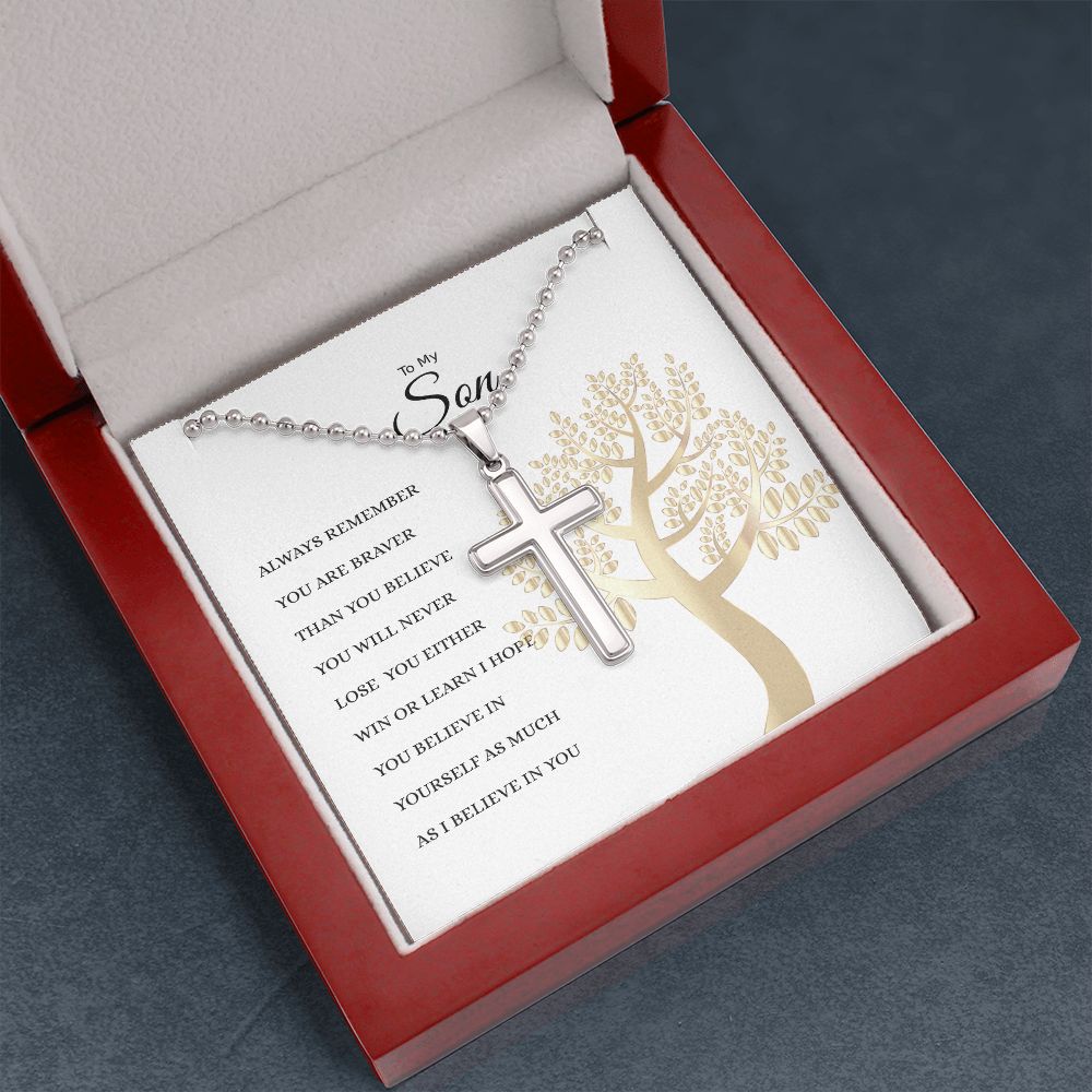 Always Remember Son | Cross Ball Chain Gift