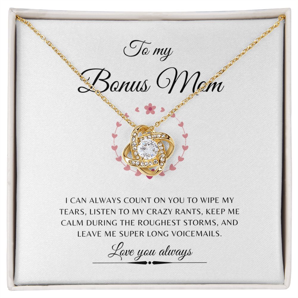 To My Bonus Mom Count On You Funny | Necklace Gift