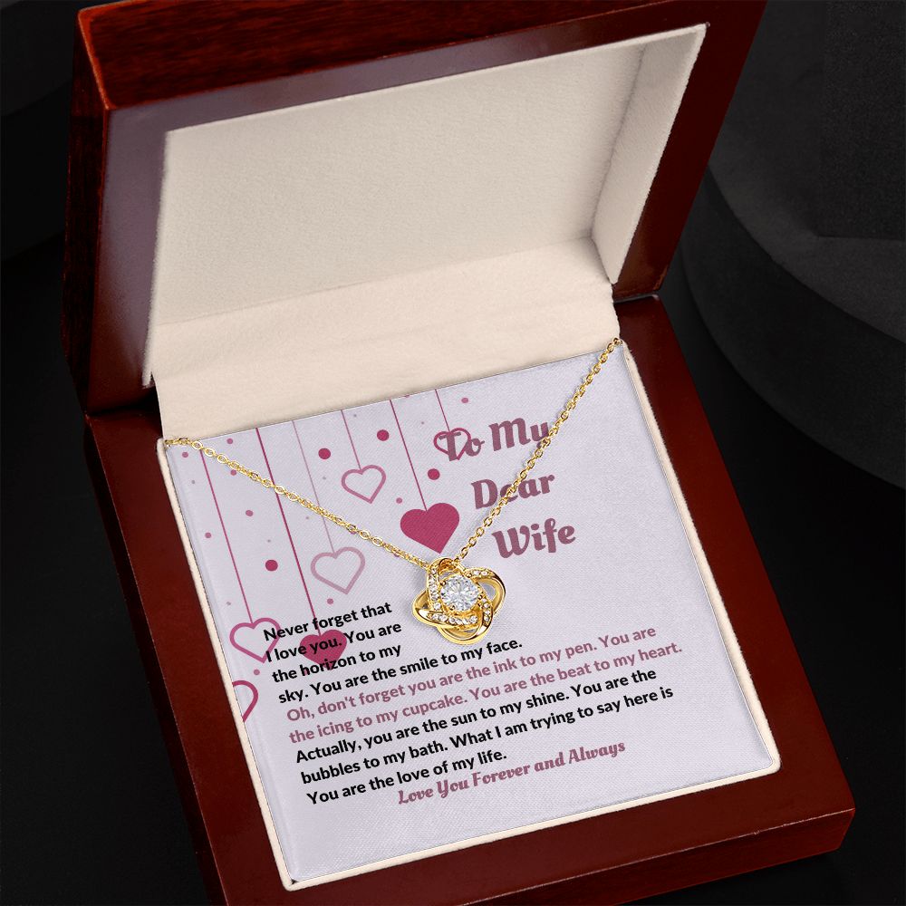 To My Dear Wife | My Love Necklace Gift