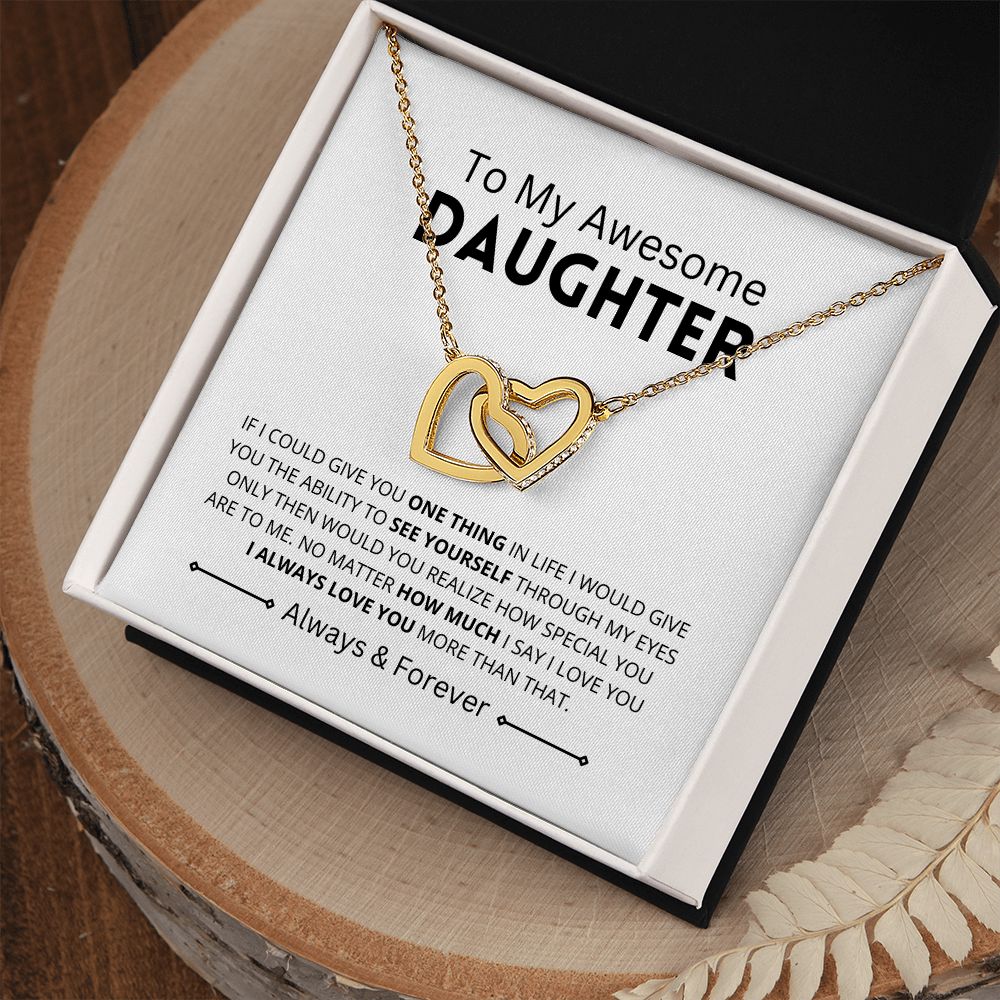 Love You Daughter | Interlocking Hearts Gift