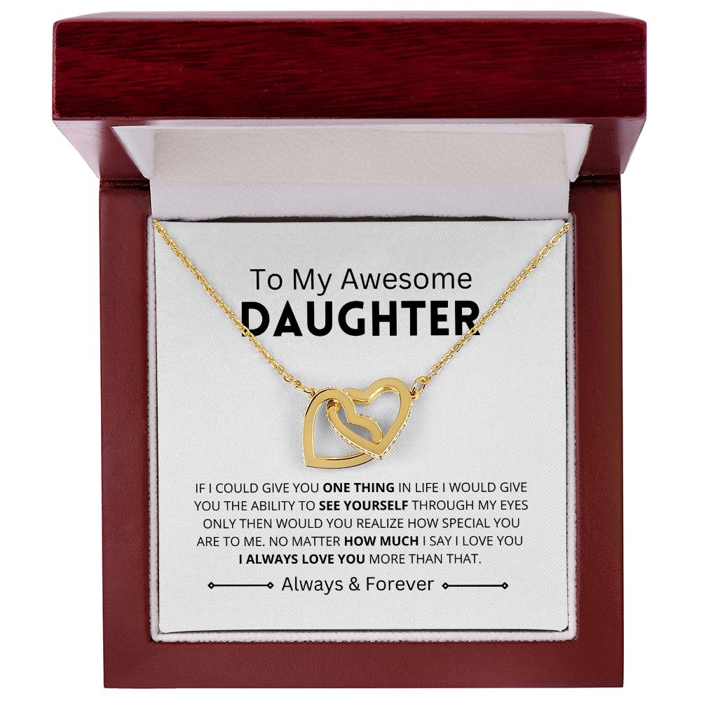 Love You Daughter | Interlocking Hearts Gift