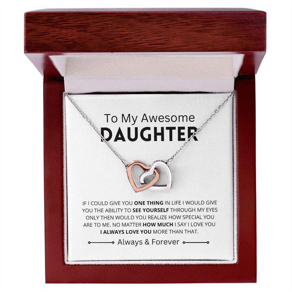 Love You Daughter | Interlocking Hearts Gift