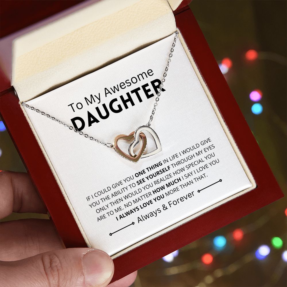 Love You Daughter | Interlocking Hearts Gift
