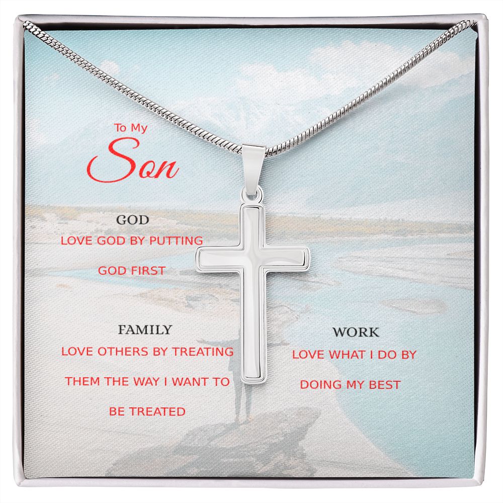 Son Be Faithful Cross Gift with Gift Box