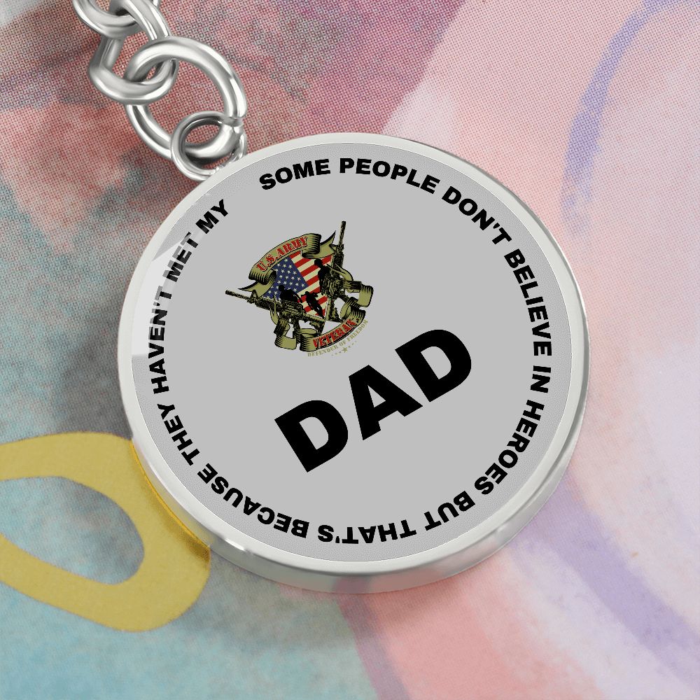 Graphic Circle Keychain For Keys | Hero Dad