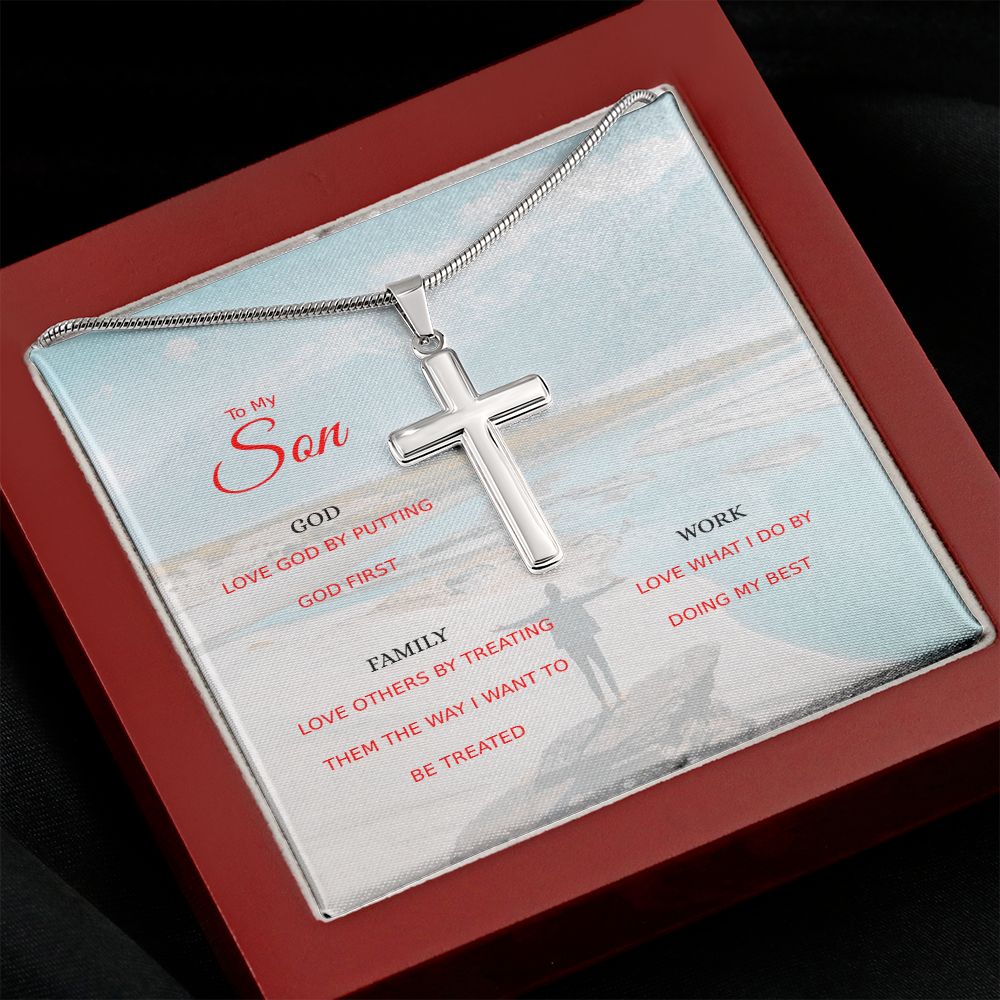Son Be Faithful Cross Gift with Gift Box