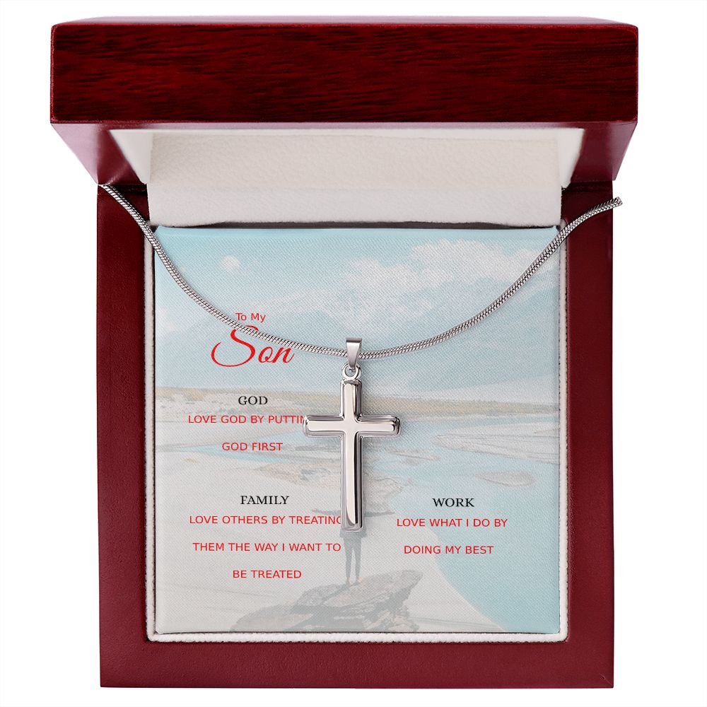 Son Be Faithful Cross Gift with Gift Box