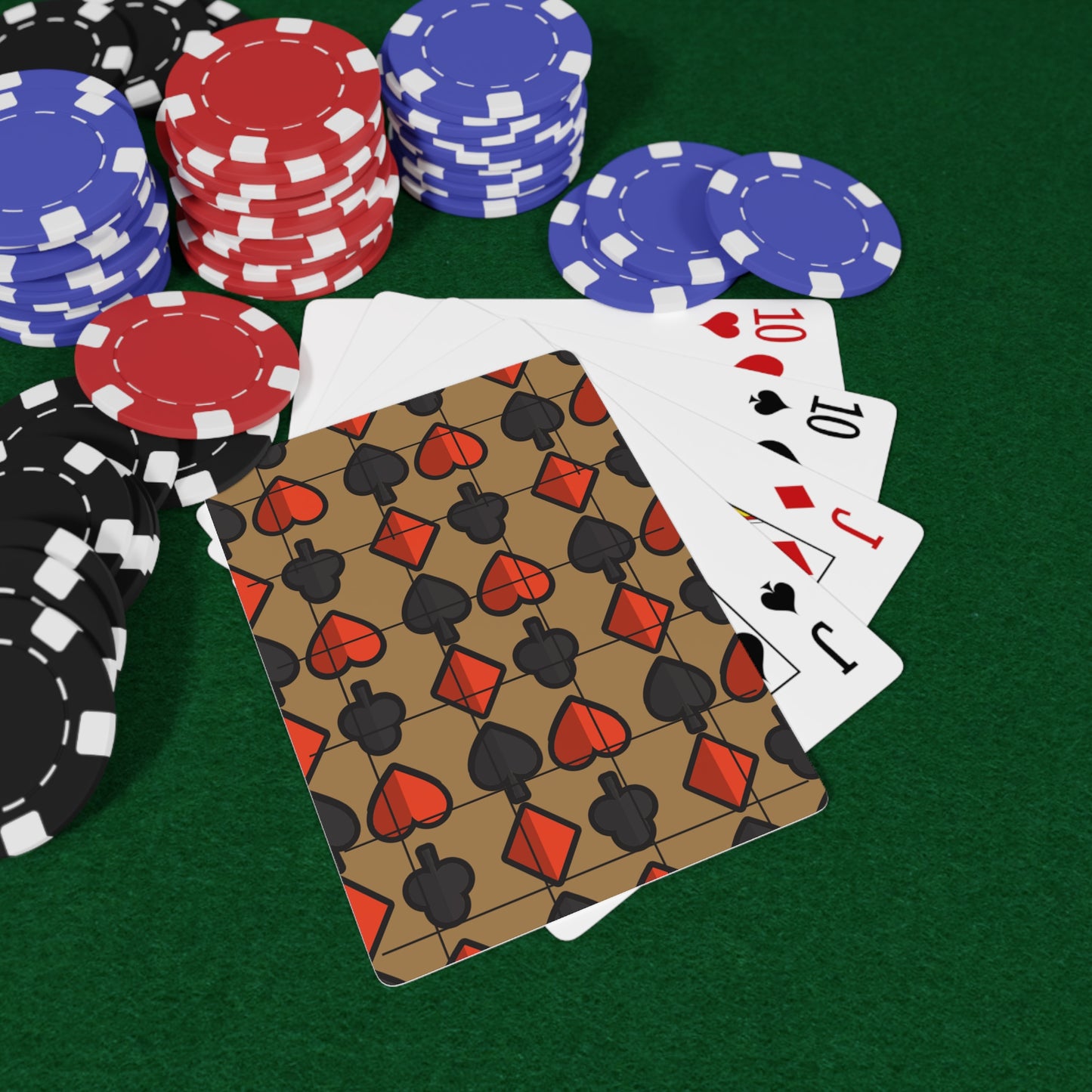 Golden Suits Playing Cards