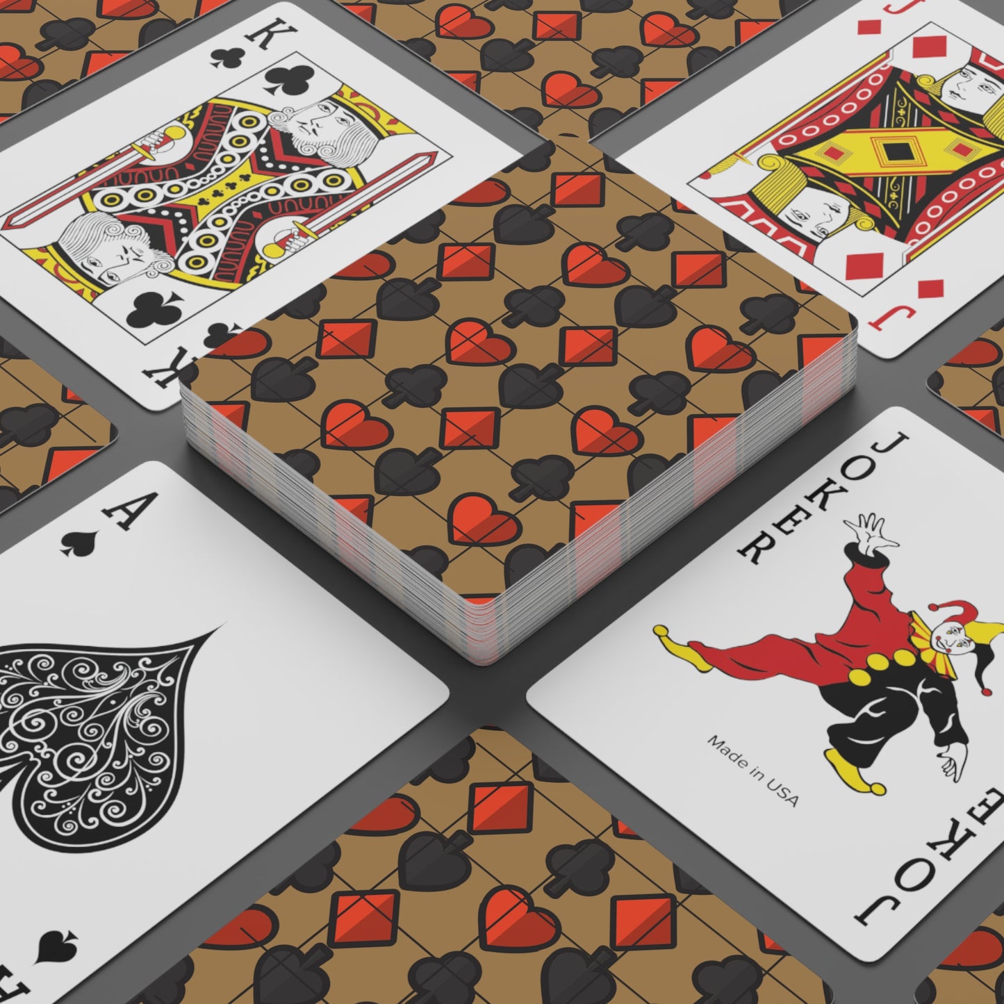 Golden Suits Playing Cards
