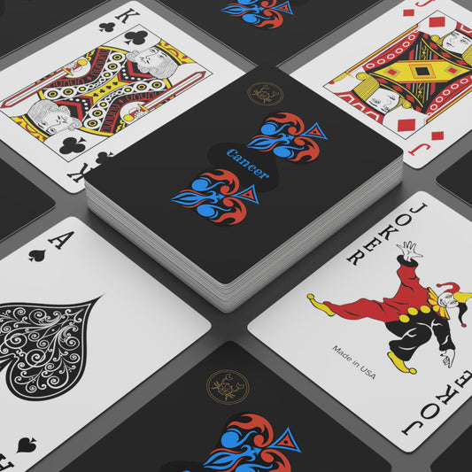 The Cancer Sign Black Playing Cards Custom Poker Cards