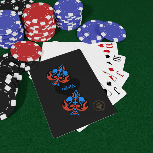 The Virgo Sign Black Playing Cards Custom Poker Cards