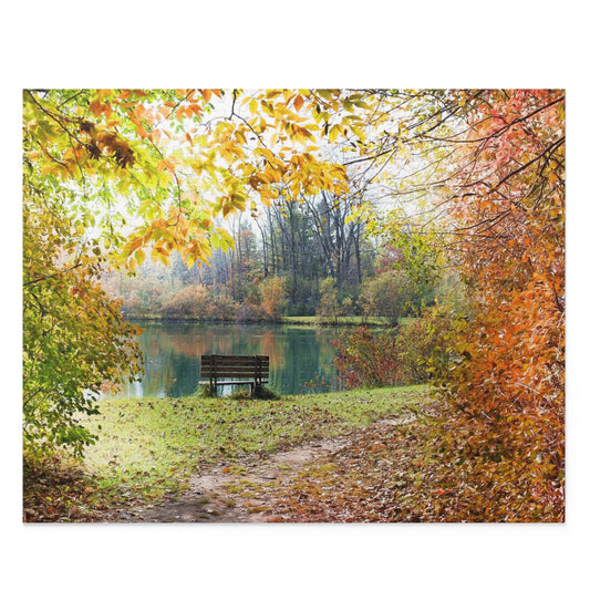 Changing Leaves Overlooking River Jigsaw Puzzle 500-Piece