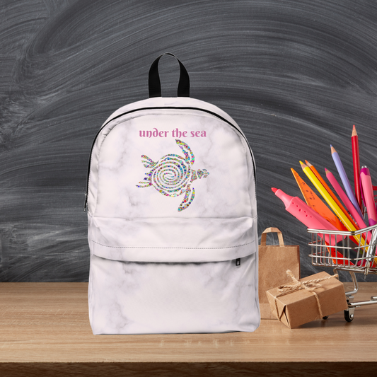 Marbled Pink | Classic Backpack Book Bag
