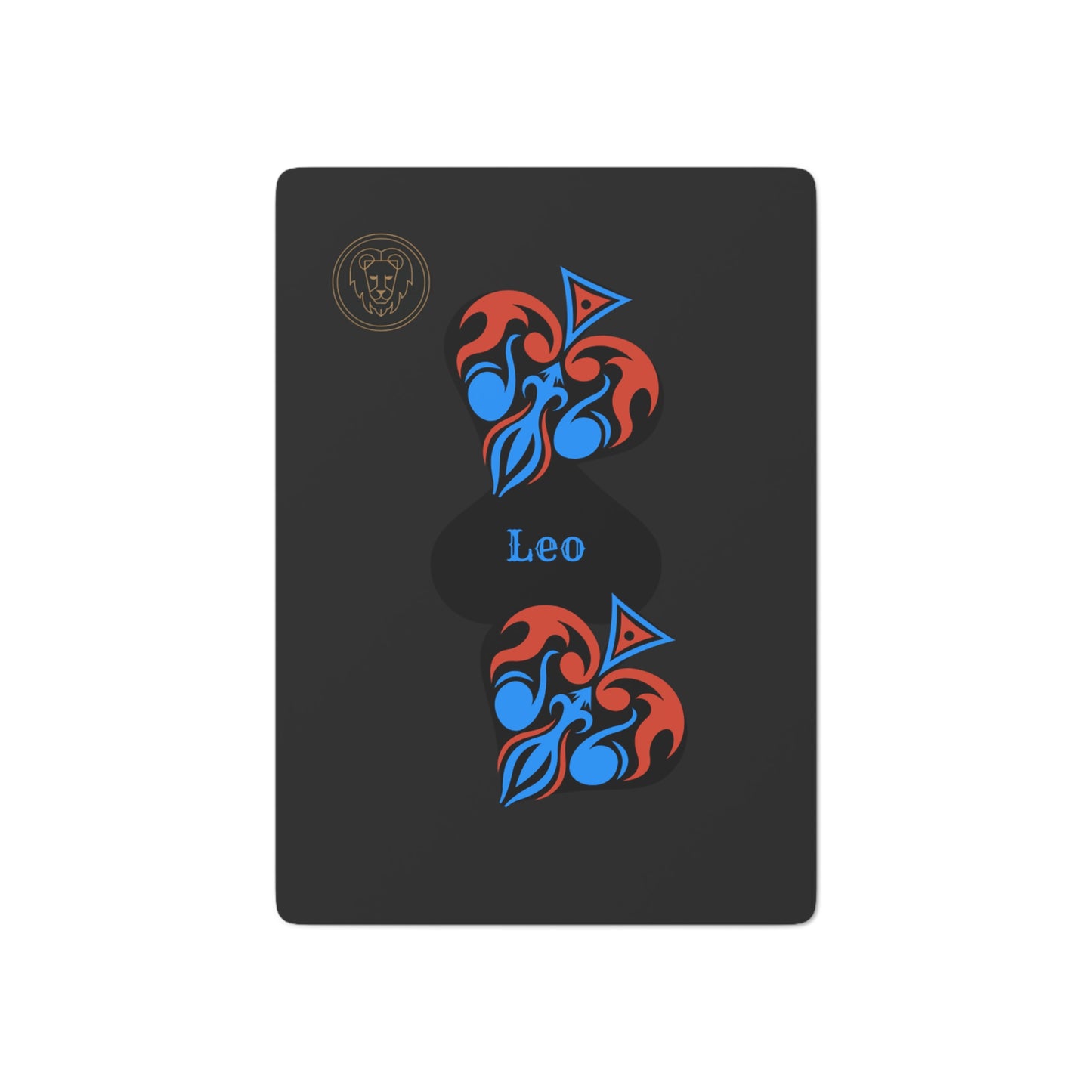 The Leo Sign Black Playing Cards Custom Poker Cards