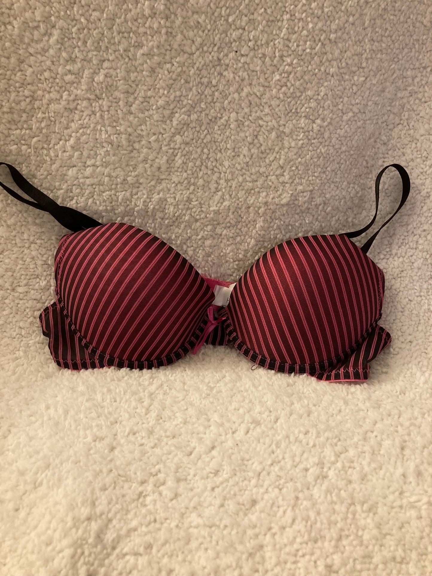Striped in Pink & Black Bra