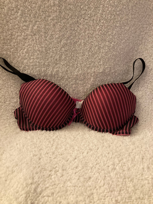 Striped in Pink & Black Bra
