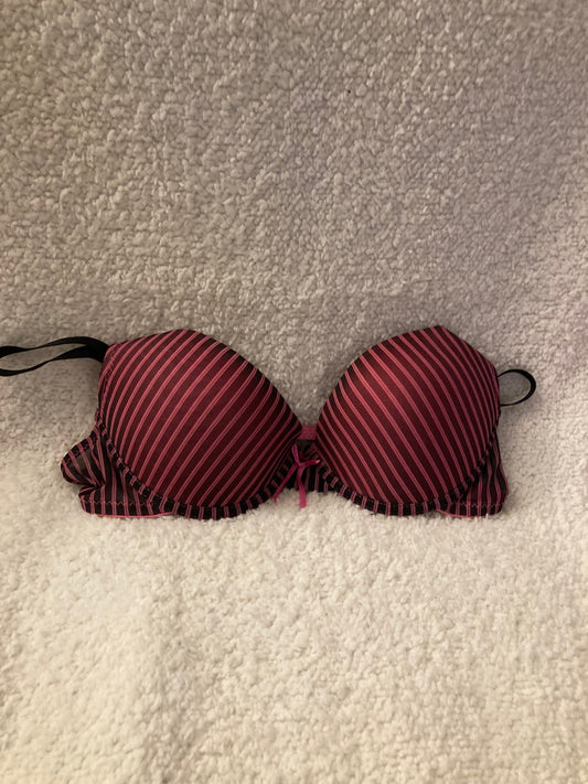 Striped in Pink & Black Bra