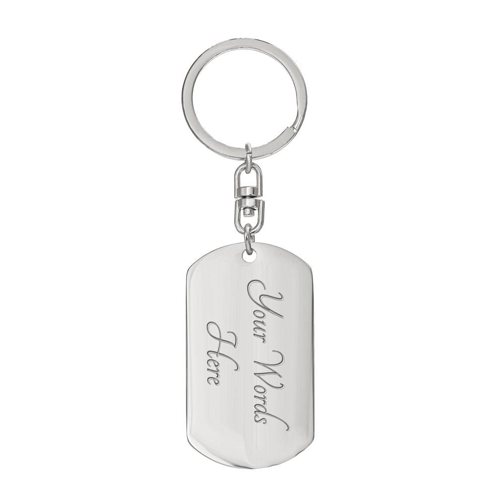 Bikers Ride Dog Tag on Swivel Keychain