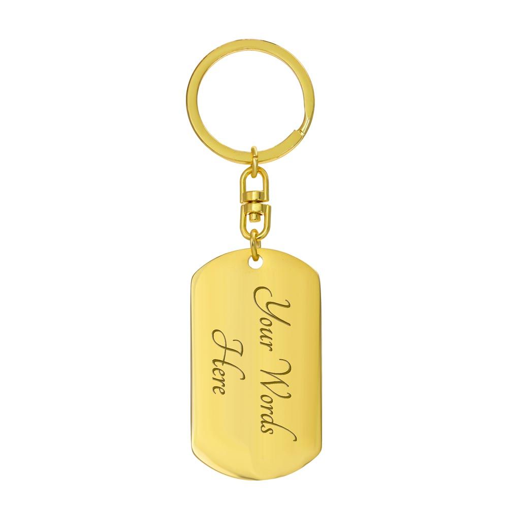 Bikers Ride Dog Tag on Swivel Keychain