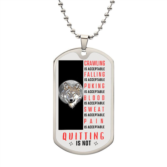 Warrior Wolf Moon To My Brother Son | Dog Tag Necklace