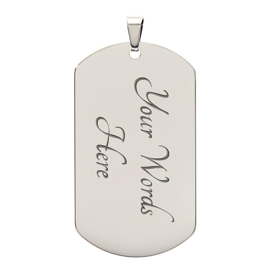 Warrior Wolf Moon To My Brother Son | Dog Tag Necklace