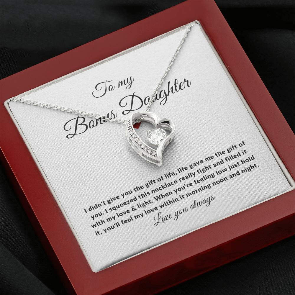Bonus Daughter Love & Light | Forever Love Necklace Gift