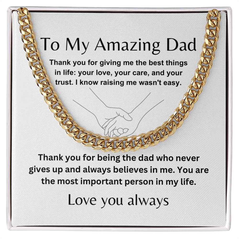To My Father with Love | Cuban Link Chain Gift