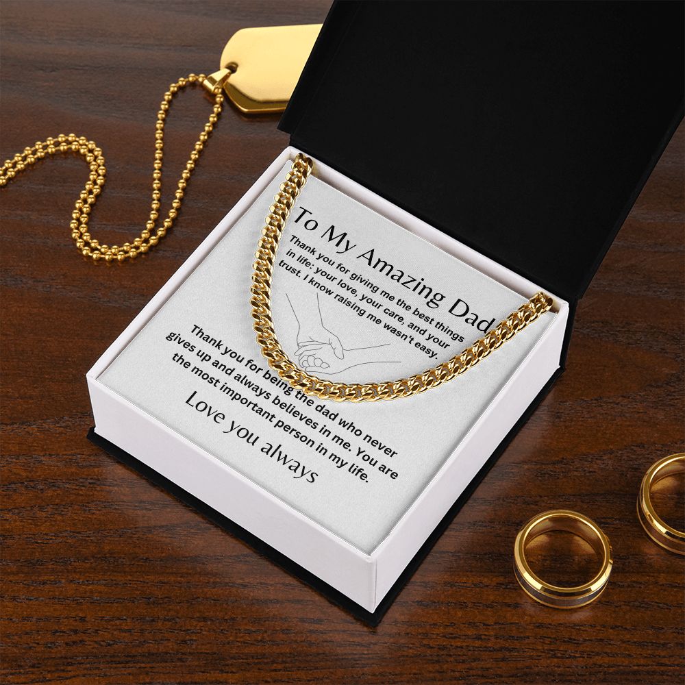To My Father with Love | Cuban Link Chain Gift