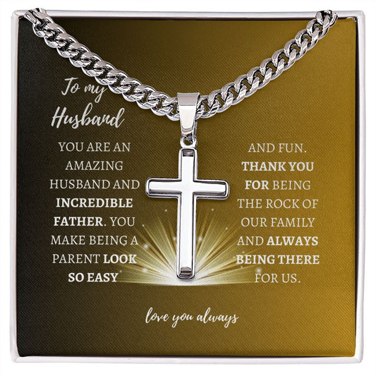 Incredible Father Husband | Artisan Cuban Cross Gift