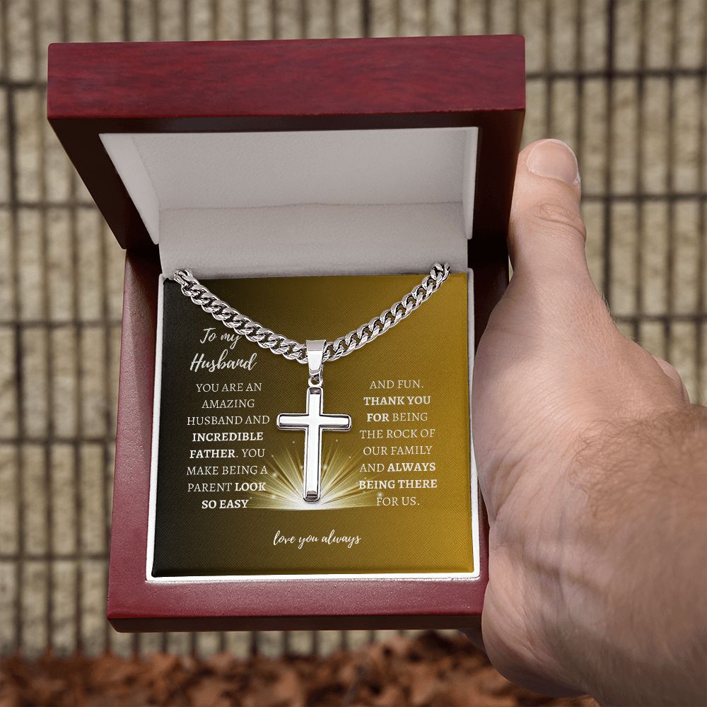 Incredible Father Husband | Artisan Cuban Cross Gift