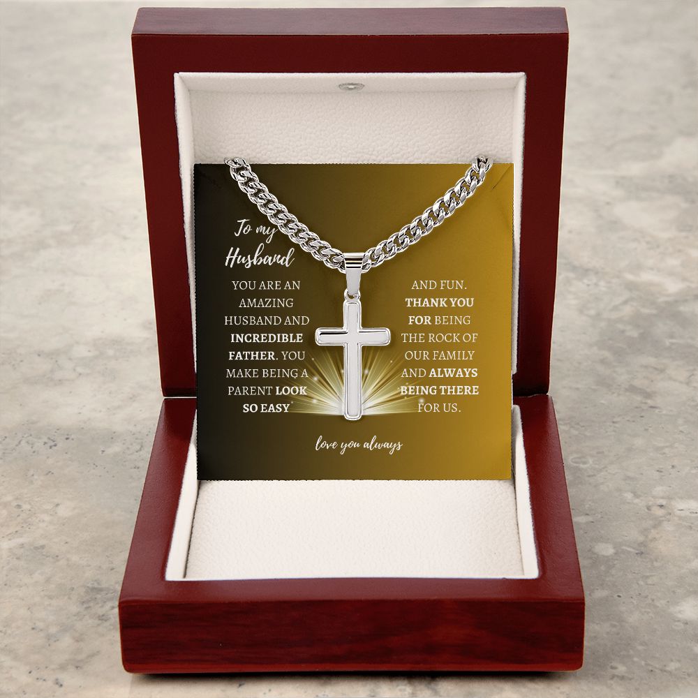 Incredible Father Husband | Artisan Cuban Cross Gift