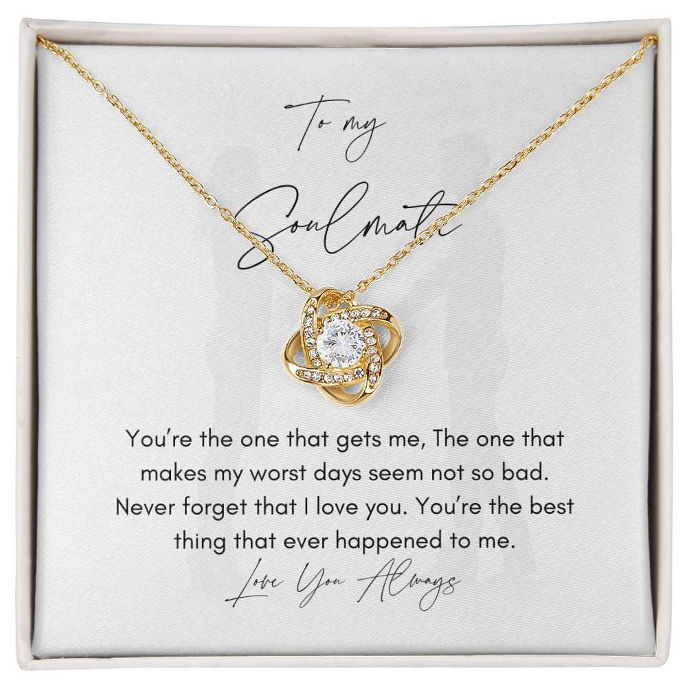 Indescribable Best Soulmate Love | Love Knot Necklace Gift