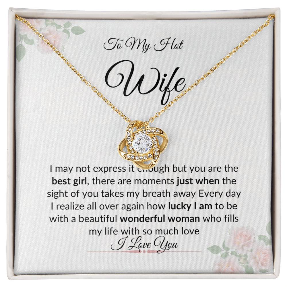 My Wife with Love | Gift Box Love Knot Necklace