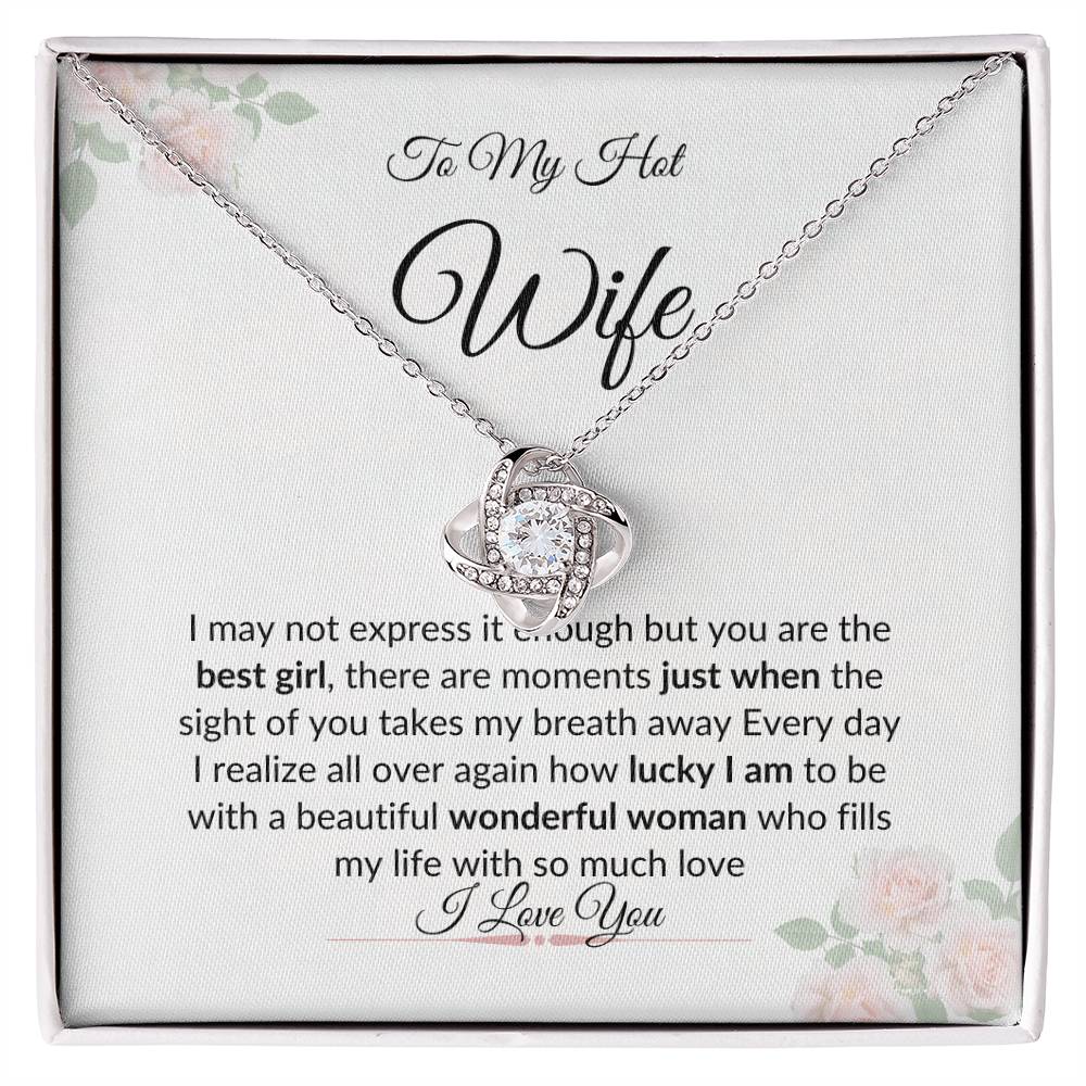 My Wife with Love | Gift Box Love Knot Necklace
