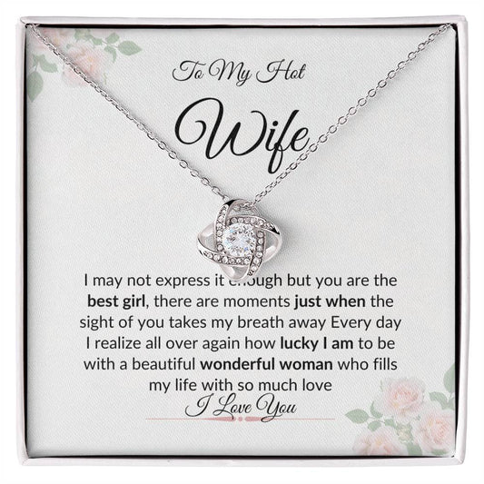 My Wife with Love | Gift Box Love Knot Necklace