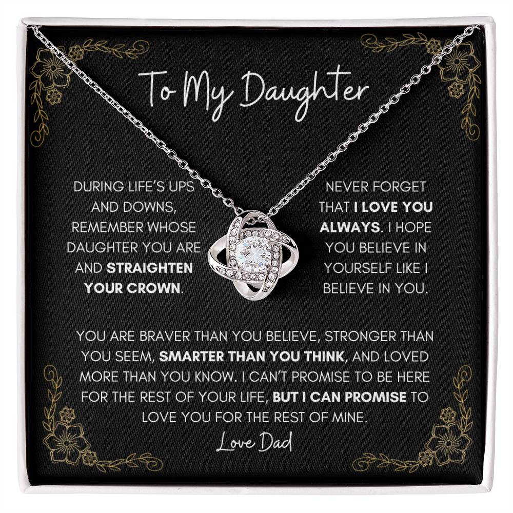 Dad Believes In Daughter Necklace | Love Knot Gift