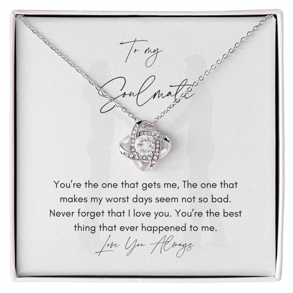 Indescribable Best Soulmate Love | Love Knot Necklace Gift